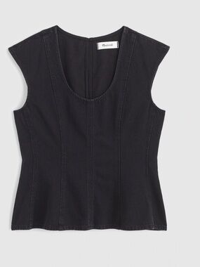 NEW Madewell Women’s Airy Denim Seamed Scoopneck Top 12